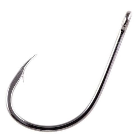 Owner Ssw Straight Eye Hook With Cutting Point, Size 1 Forged Shank, Reversed Bend, Offset, Black Chrome,  5180-101